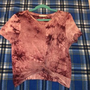 A cute tie dye shirt. With a scrunch in the back.